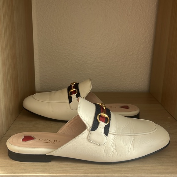 Gucci Women’s Princetown Leather Mules in White Size 37, no box - Picture 6 of 14